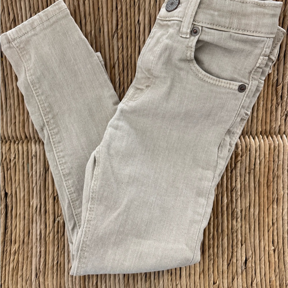 Zara Kids stretch Light Beige Skinny Jeans 4-5 T